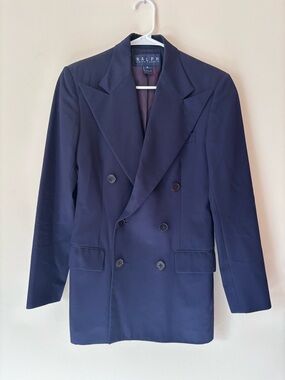 Ralph Lauren blue label women’s size 6 Navy wool Double-Breasted Blazer